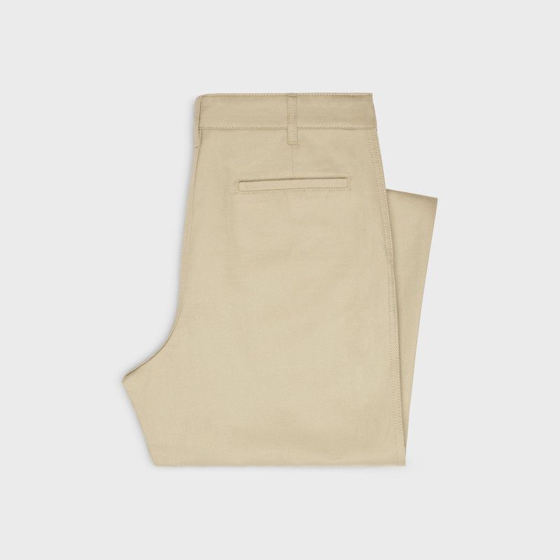 Celine o1mle0426 Cotton Twill Straight Pants in Beige Size US 32 / EU 48 - 5 Thumbnail