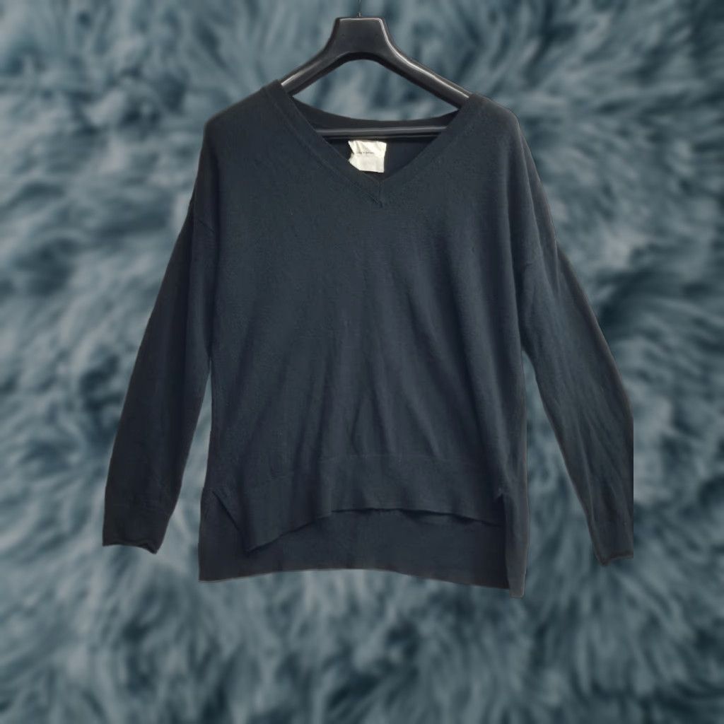 Lucky Brand Lucky Brand Sweater Womens Size Small Black V-Neck Long Sleeve Size L / US 10 / IT 46 - 1 Thumbnail