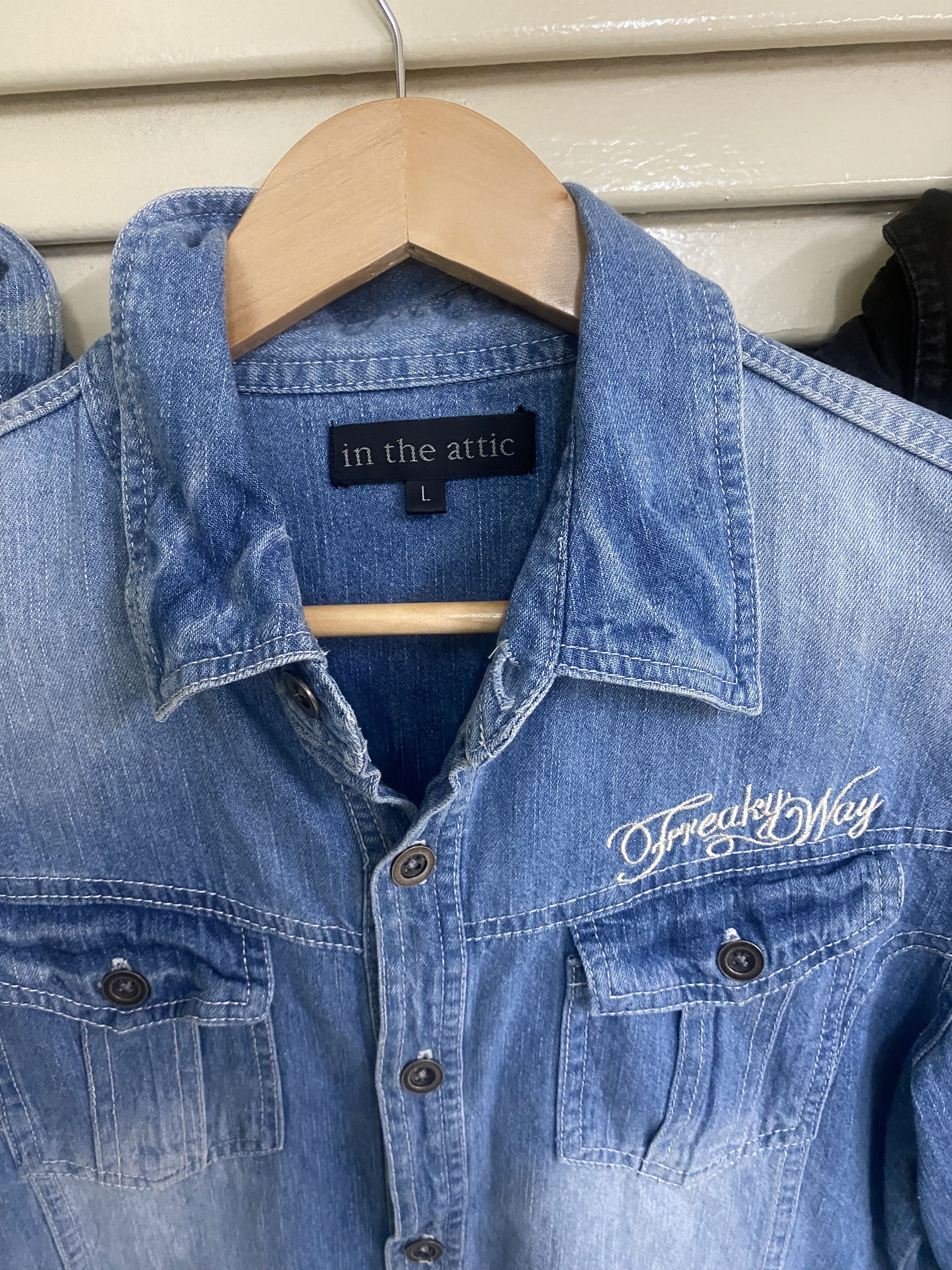 In The Attic Japanese Lots of 3 Denim Shirt Punkers Seditionaries Size US L / EU 52-54 / 3 - 11 Thumbnail