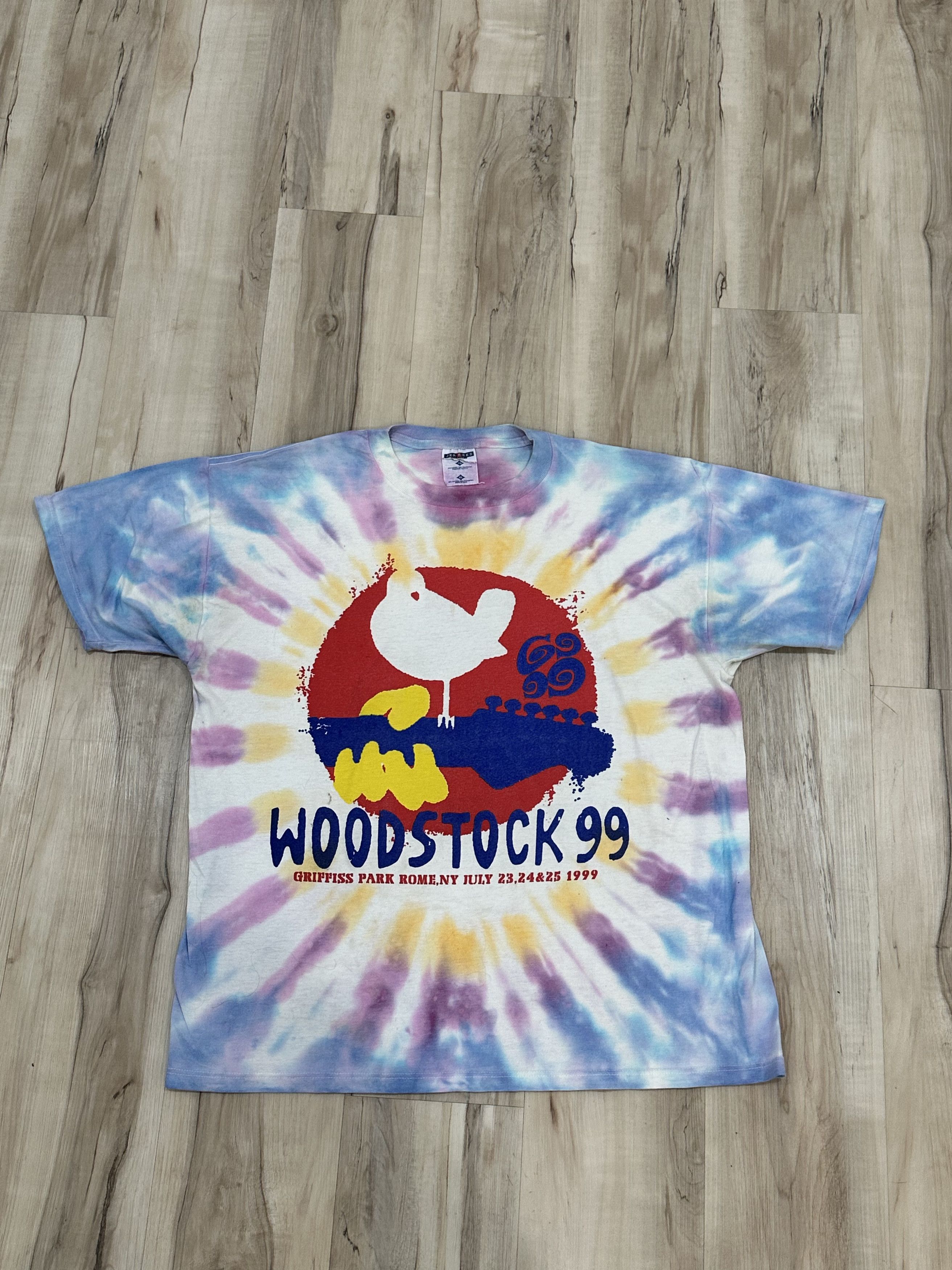 Vintage Vintage Woodstock 1999 Tie-Dye Tee – Authentic Vintage XL Size US XL / EU 56 / 4 - 1 Thumbnail