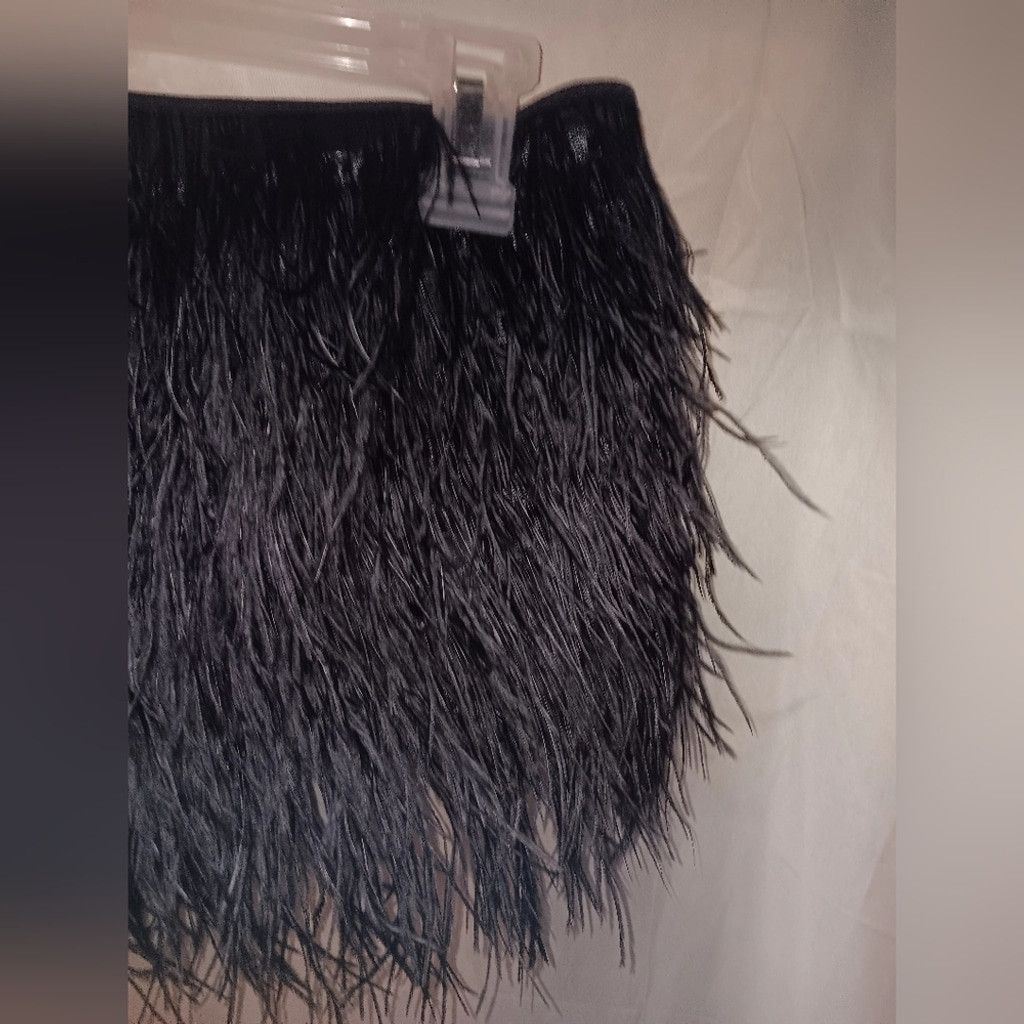 Missguided missguided, black hairy tube top w/zipper back, Size 6, nwot Size M / US 6-8 / IT 42-44 - 2 Thumbnail