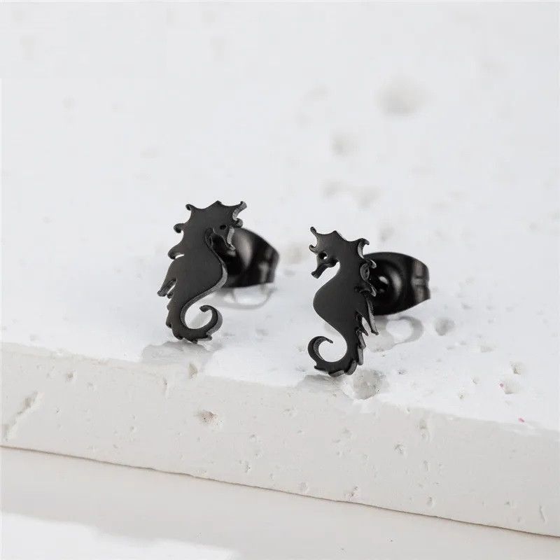 Jewelry Seahorse Stud Earrings Charm Earring Gift Size ONE SIZE - 1 Thumbnail