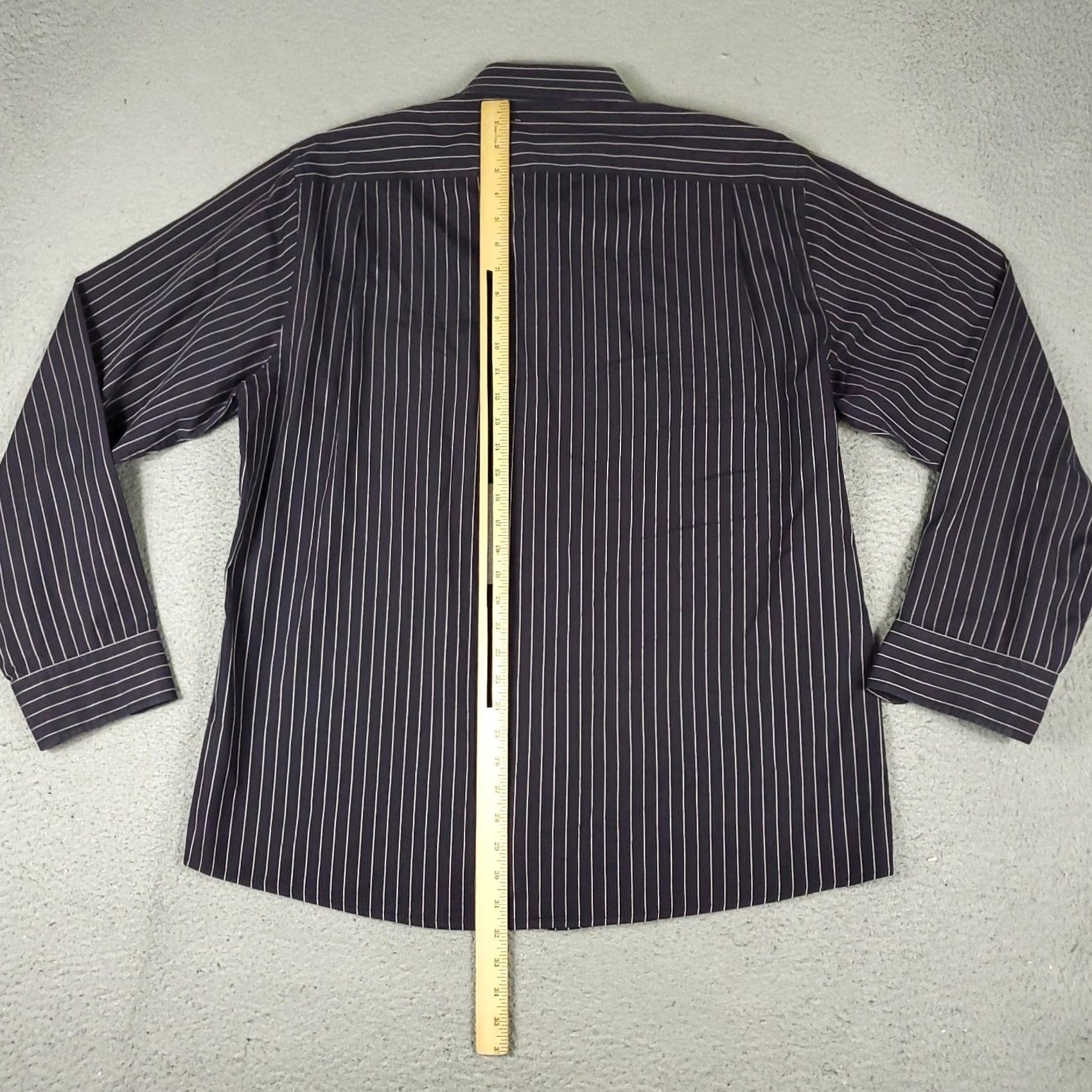 Faconnable Façonnable Shirt Mens 2XL Purple Striped Button-Up Long Sleeve Casual Business Formal Party/Cocktail Travel Workwear Mens Size US XXL / EU 58 / 5 - 3 Thumbnail