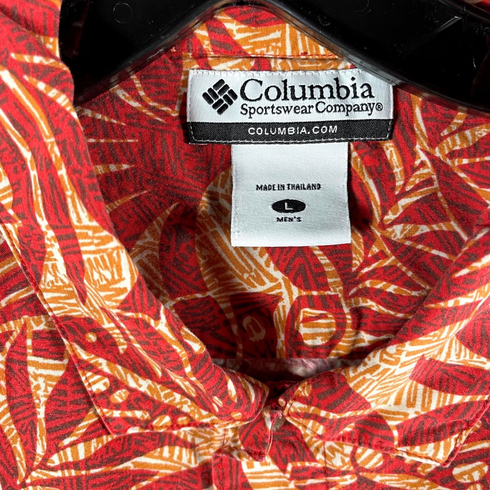 Vintage Columbia Button Up Shirt S/S Mens Hawaiian Orange Palms Casual Summer Fashion Size US L / EU 52-54 / 3 - 2 Thumbnail
