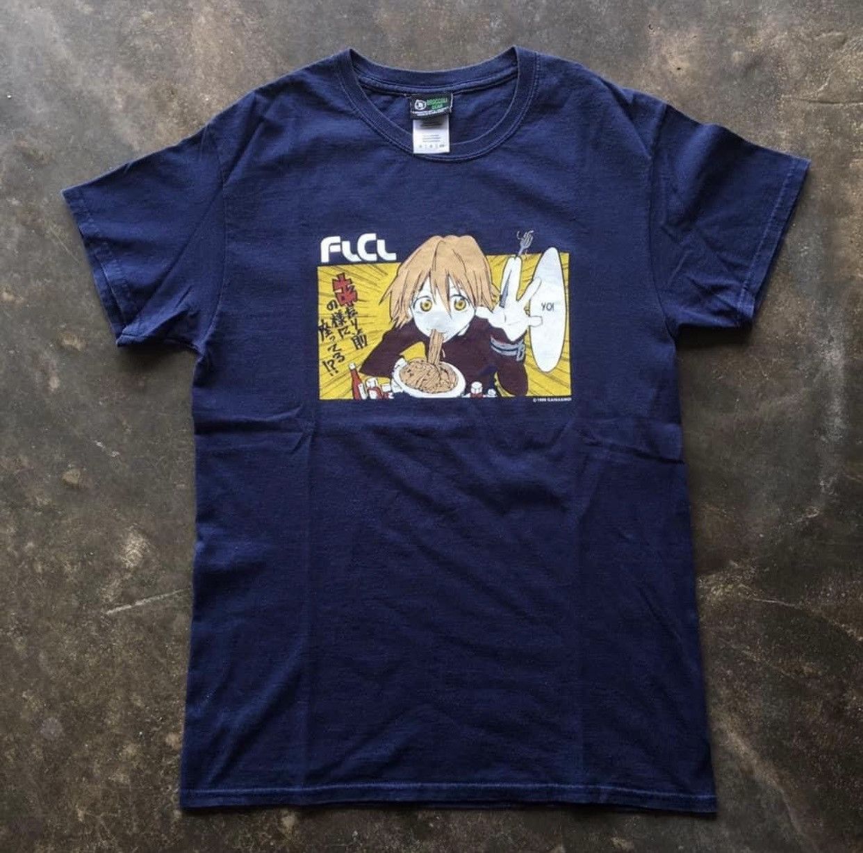 image of Anima x Vintage Flcl Fooly Cooly Anime Tshirt in Blue, Men's (Size Small)