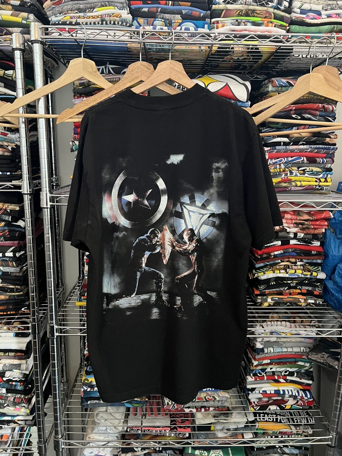 Marvel Comics Captain America vs Iron Man Movie Shaka Wear Modern Bootleg Size US L / EU 52-54 / 3 - 2 Thumbnail