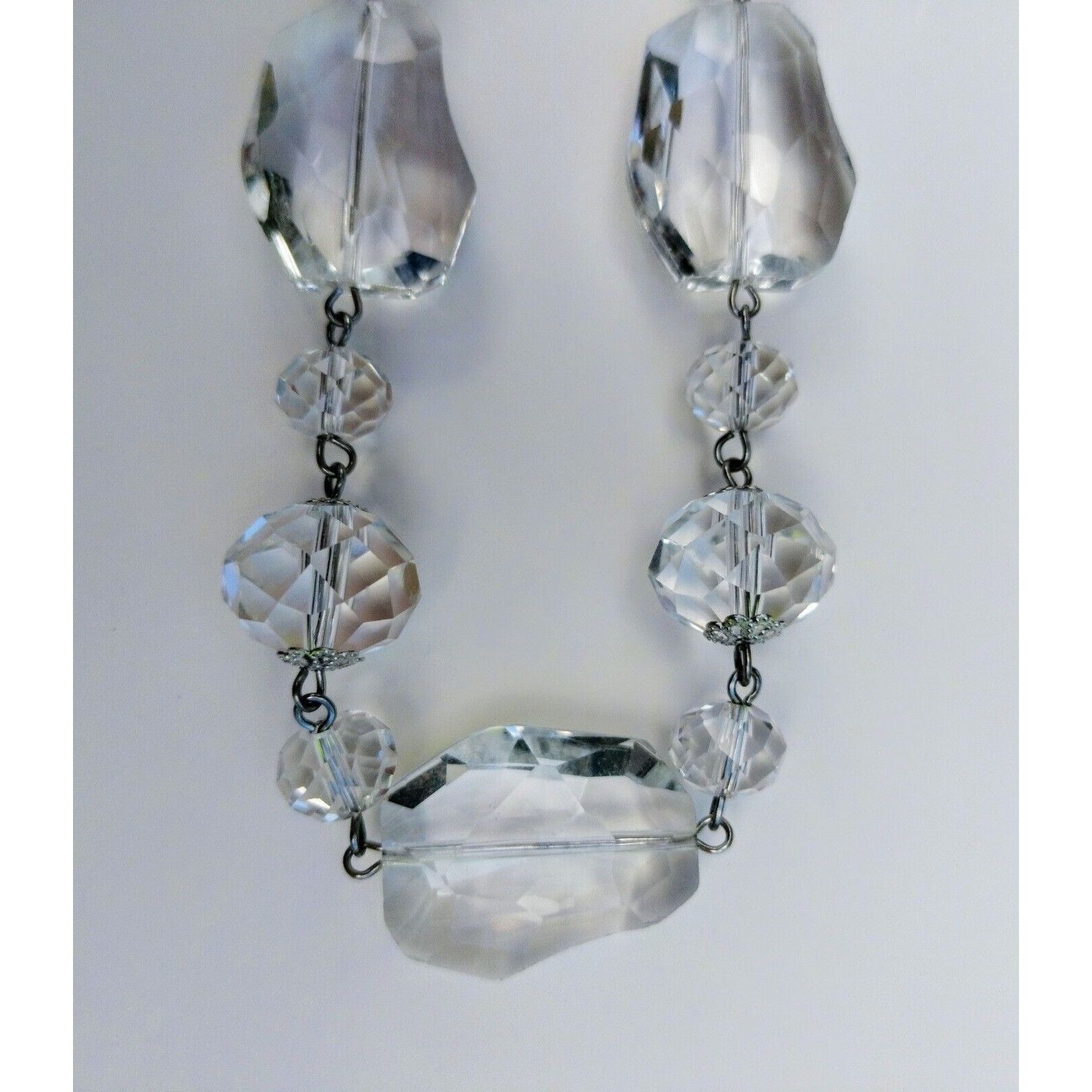 Other Kim Rogers Set Clear Beads Necklace Earrings Bracelet Transp Size ONE SIZE - 10 Thumbnail