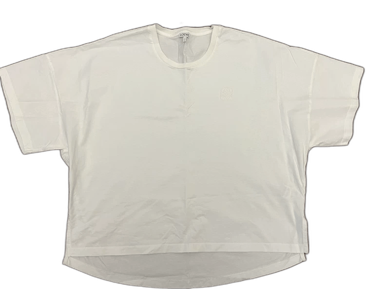 Loewe Loewe White T-Shirt with Embroidered Logo Size S / US 4 / IT 40 - 1 Thumbnail