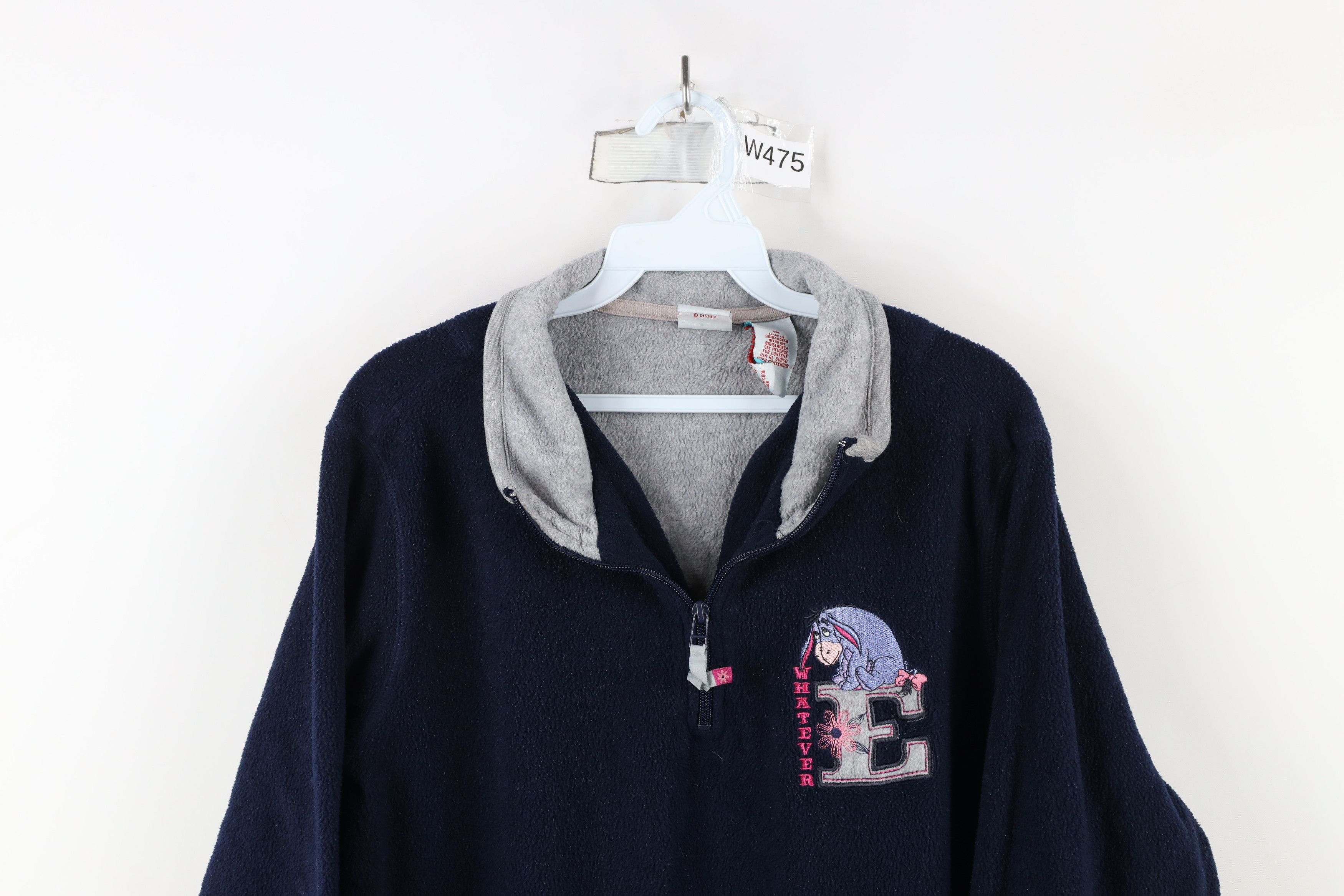 Disney × Vintage Vintage 90s Disney Winnie the Pooh Eeyore Fleece Sweater Size XL / US 12-14 / IT 48-50 - 2 Thumbnail