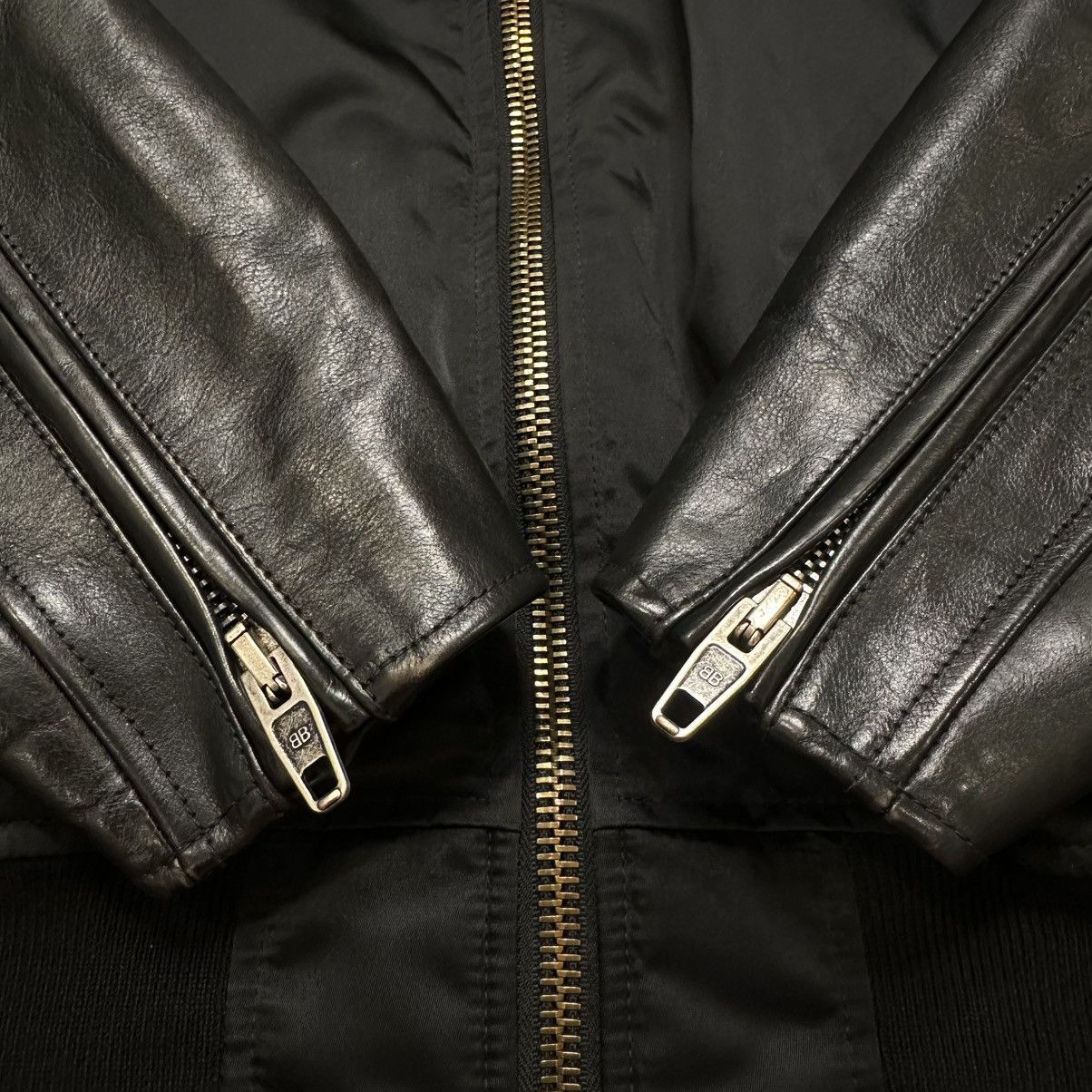 Balenciaga 2017 Balenciaga Leather Bomber Jacket Size US L / EU 52-54 / 3 - 6 Thumbnail