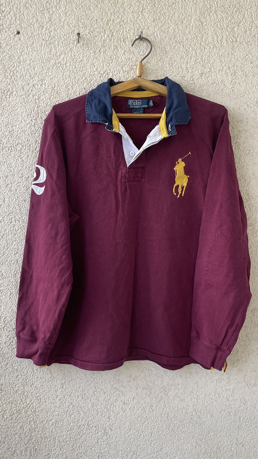 Polo Ralph Lauren × Rugby Ralph Lauren × Vintage Vintage POLO RALPH LAUREN Big Logo Long Sleeve Rugby Shirt Size US XL / EU 56 / 4 - 8 Thumbnail