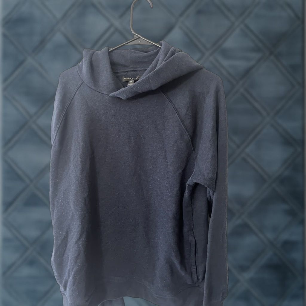 Banana Republic Banana Republic Hoodie Mens Pullover Fleece Front Pockets Navy Tall L Blue Weather: Fall, Spring, Summer, Winter (Activewear, Casual) Womens? Size L / US 10 / IT 46 - 1 Thumbnail