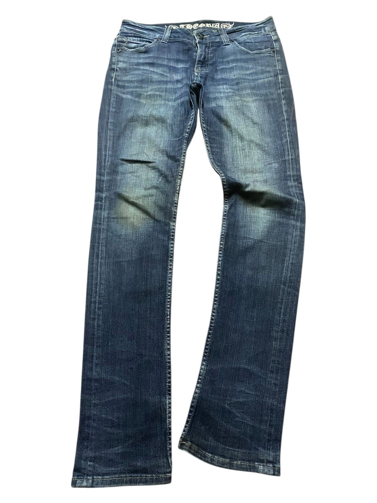 Japanese Brand Vintage Japanese Brand Theoria Embroidery Skinny Fit Jeans Size US 30 / EU 46 - 2 Thumbnail