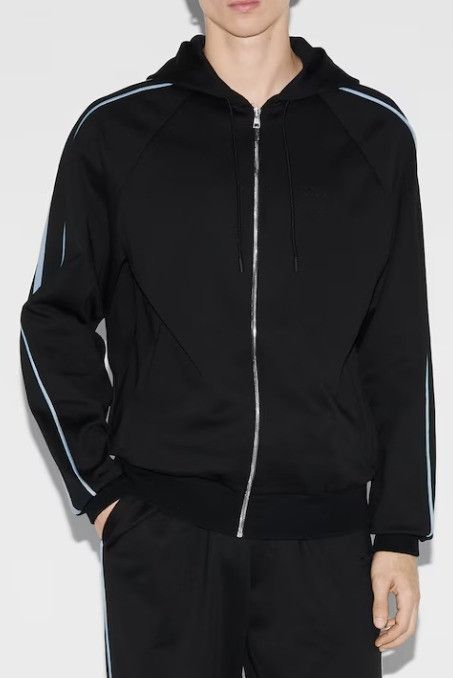 Gucci o1la5ras0426 Embroidered Jersey Zip Jacket in Black Size US XXS / EU 40 - 2 Thumbnail