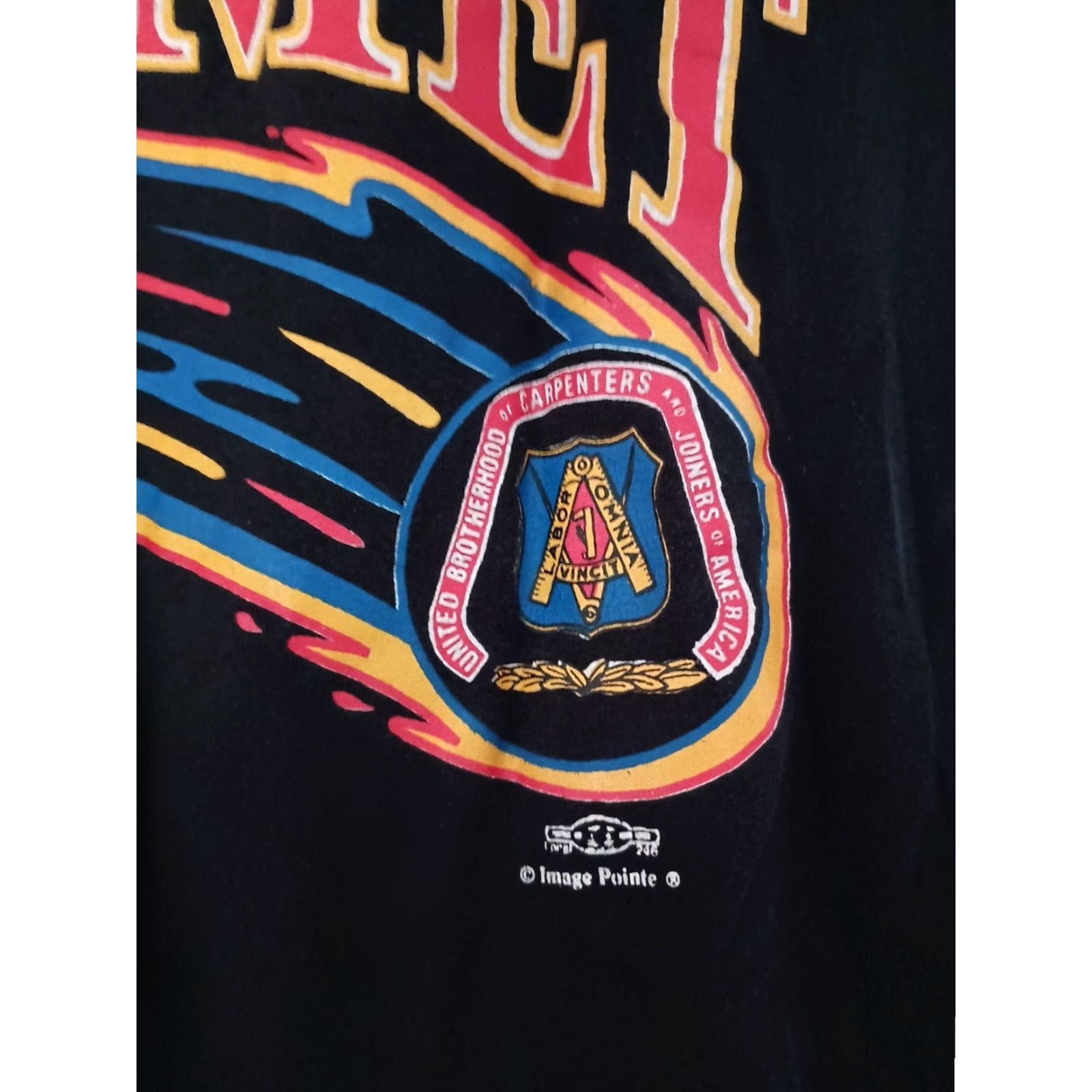 Jerzees VINTAGE Jerzees T-Shirt Carpenters Union Nassau County New York Stitch Union Tee Size XL Black Mens Size US XL / EU 56 / 4 - 5 Thumbnail
