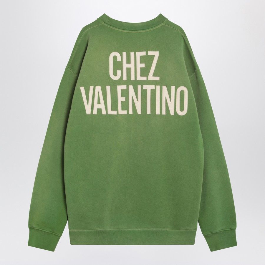 Valentino o1d2blof1025 Crewneck Sweatshirt Chez Valentino in Green Size US L / EU 52-54 / 3 - 2 Thumbnail