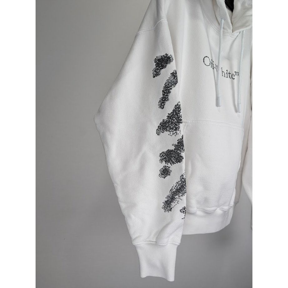 Off-White o1rshd1 Diags Bit Book Skate Hoodie in White/Black Size US M / EU 48-50 / 2 - 8 Thumbnail