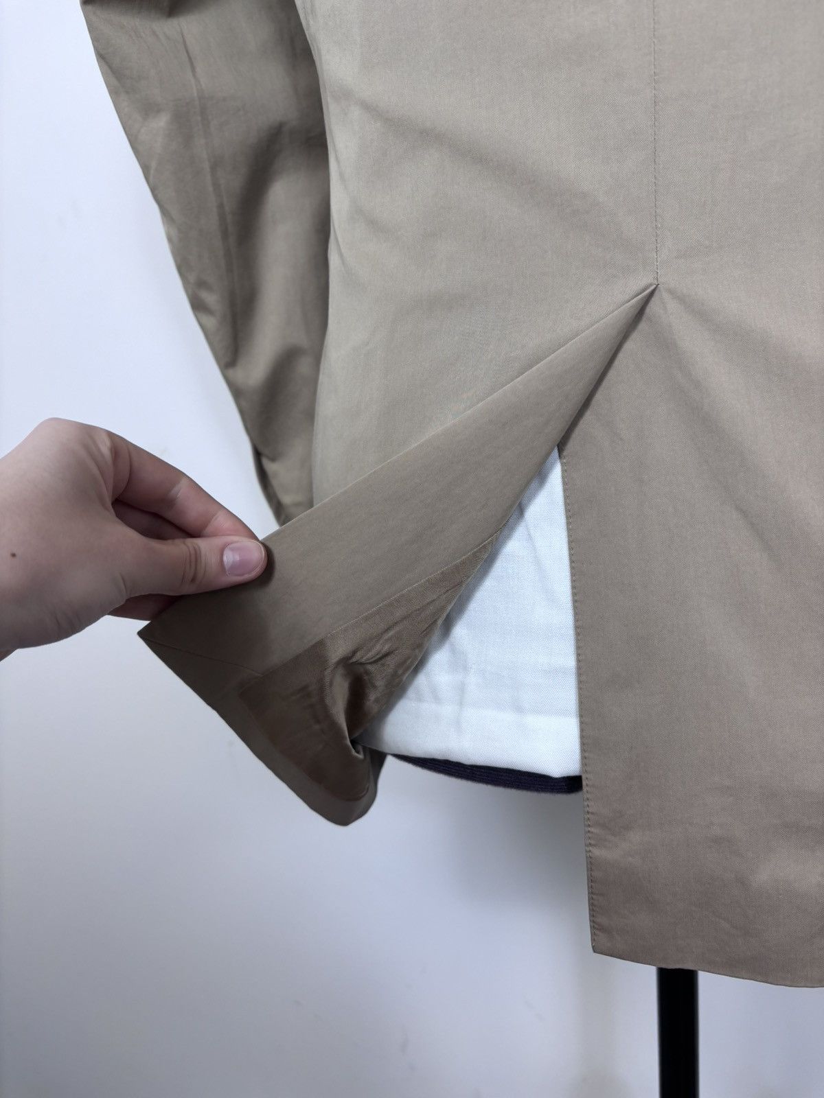 Prada Prada Men’s Beige Brown Cotton Blazer Jacket 2-Buttons Size 34R - 14 Thumbnail
