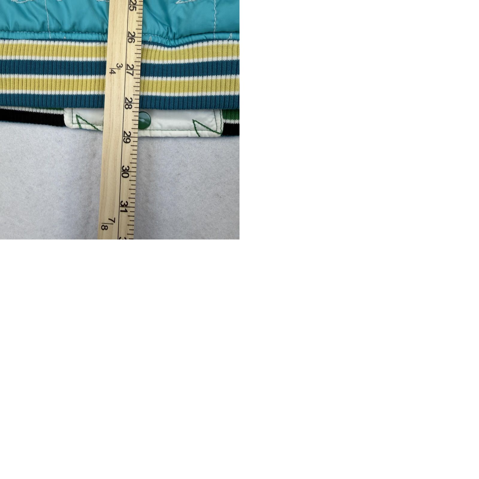 Altea Y2K Dekline Reversible Skate Jacket Mens XL Quilted Varsity Teal Blue Geometric Insulated Lined Pockets Zipper Snap Short Coat Size US XL / EU 56 / 4 - 9 Thumbnail