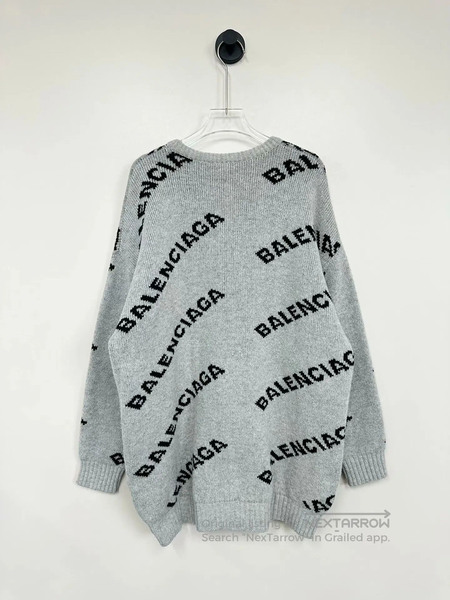 Balenciaga Balenciaga Grey Camo Printed Logo Knit Sweater| Size US S / EU 44-46 / 1 - 2 Thumbnail