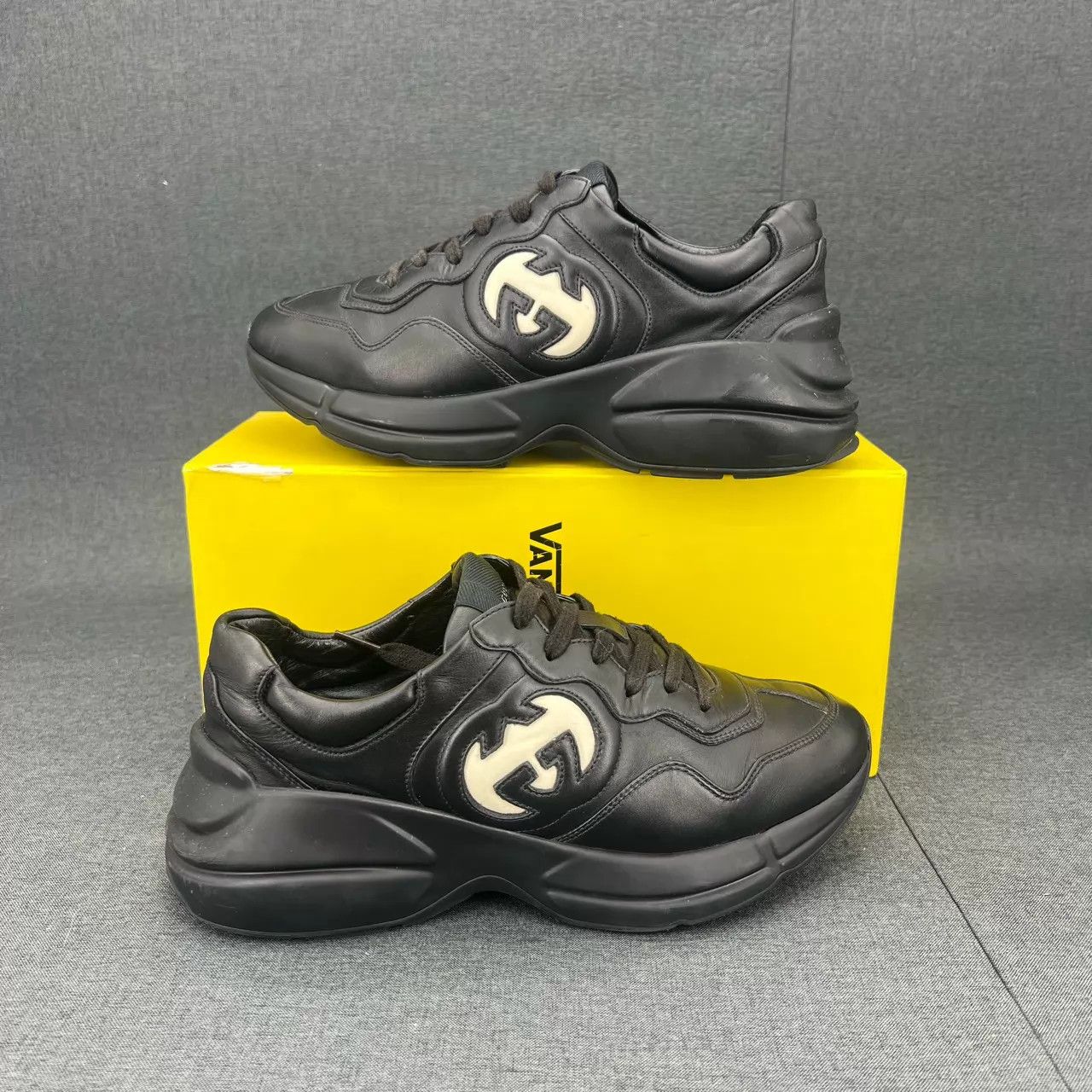 Gucci GUCCI Rhyton Black White Bat 6.5 New Size US 6.5 / IT 36.5 - 2 Thumbnail