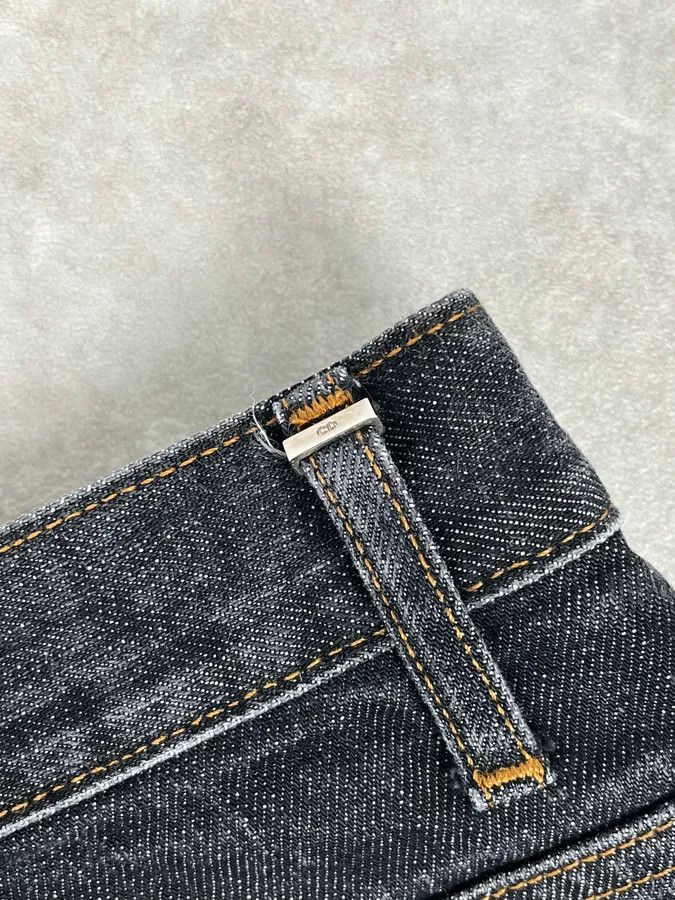 Dior 2000s Dior Navy Faded Straight Denim Jeans Size US 33 - 9 Thumbnail