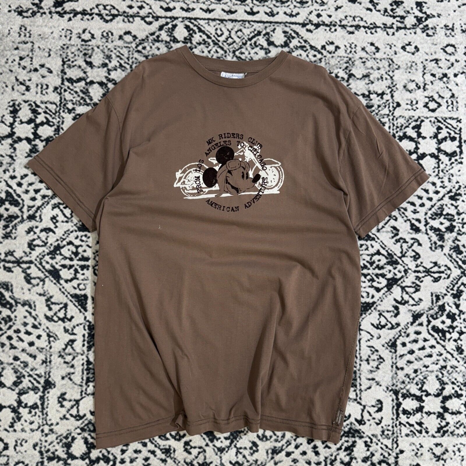 Disney × Vintage Vintage Disney Brown Cotton T-Shirt Size L Mickey Mouse Size US L / EU 52-54 / 3 - 1 Thumbnail