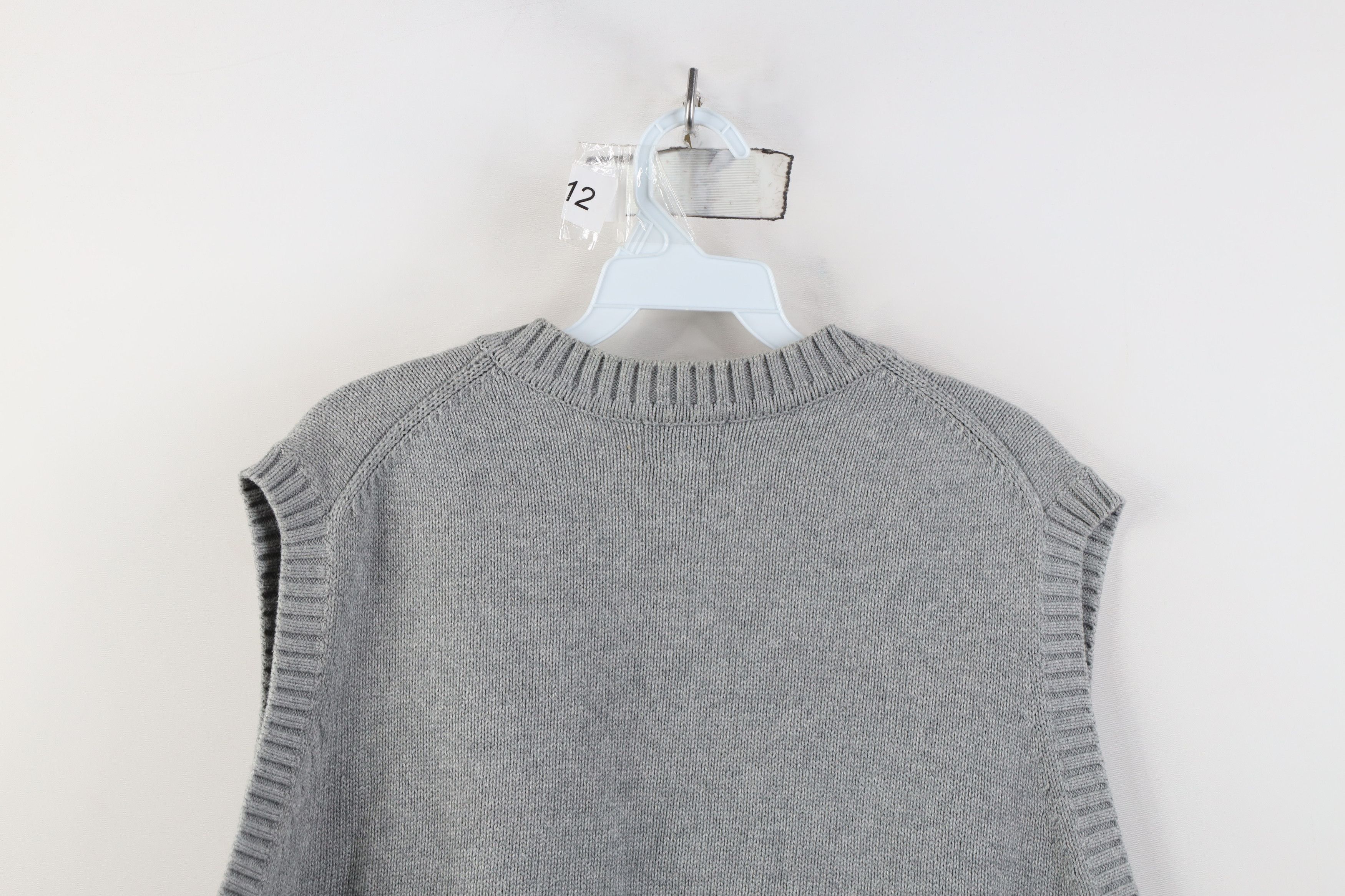 L.L. Bean Vintage 90s LL Bean Cotton Knit V-Neck Sweater Vest Gray Size US XL / EU 56 / 4 - 7 Thumbnail
