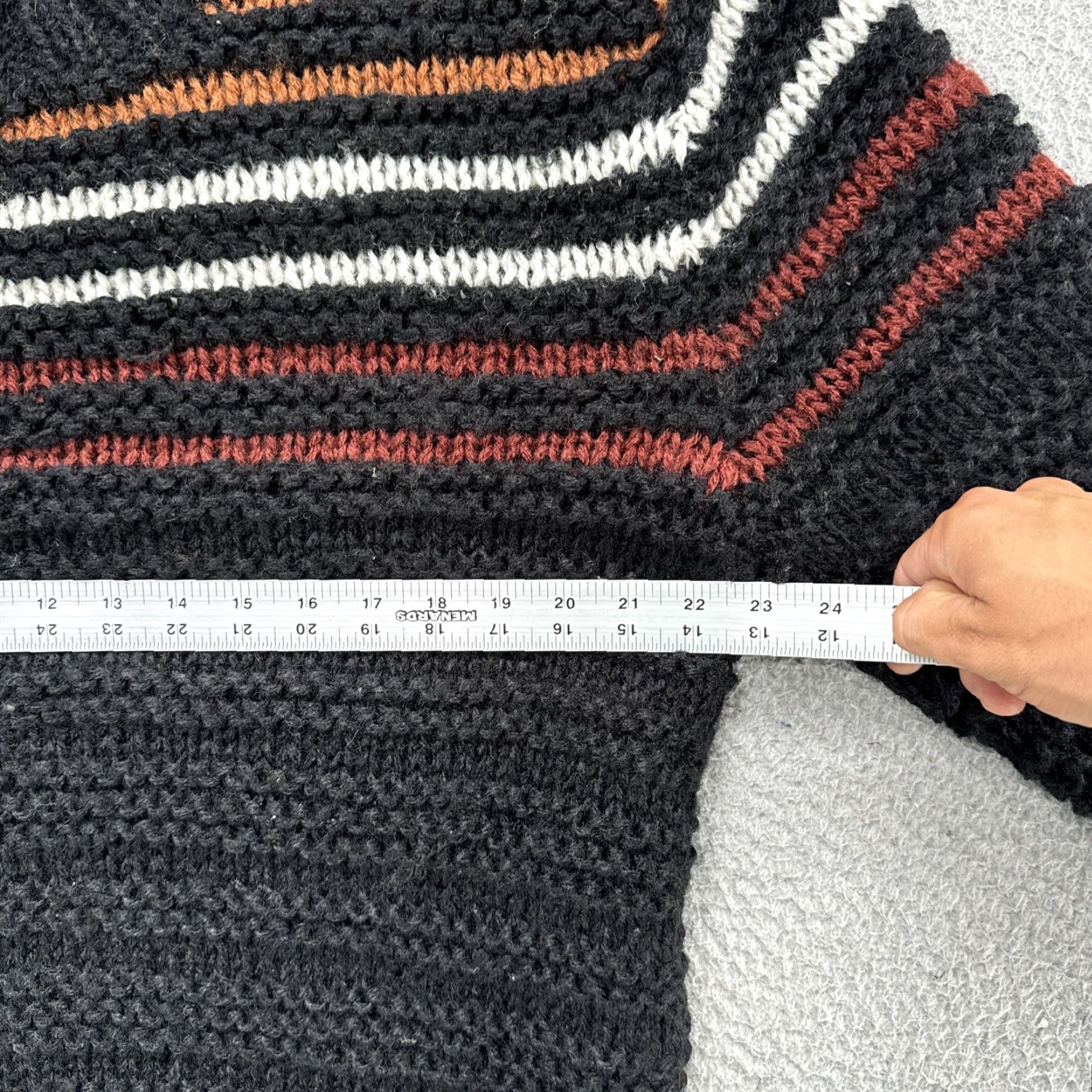 Vintage VINTAGE Campus Hand Knit Striped Pullover Sweater Men’s XL Size US XL / EU 56 / 4 - 4 Thumbnail