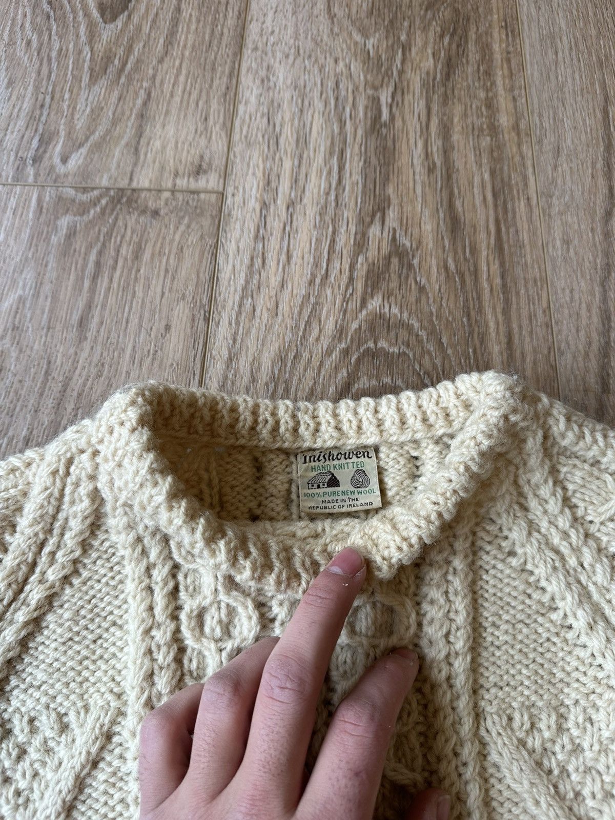Vintage Vintage Ireland Wool Cable Knit Sweater Size XS / US 0-2 / IT 36-38 - 4 Thumbnail