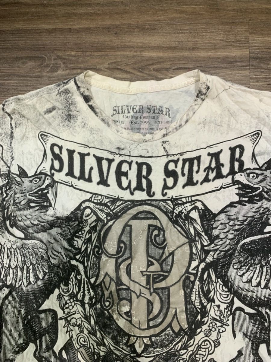 Japanese Brand Y2K Silver Star Affliction Style Tee Size US L / EU 52-54 / 3 - 6 Thumbnail