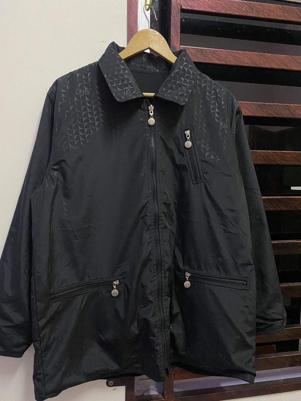 Fendi FENDI zucca Reversible Jacket Monogram Black Nylon Size US XL / EU 56 / 4 - 5 Thumbnail