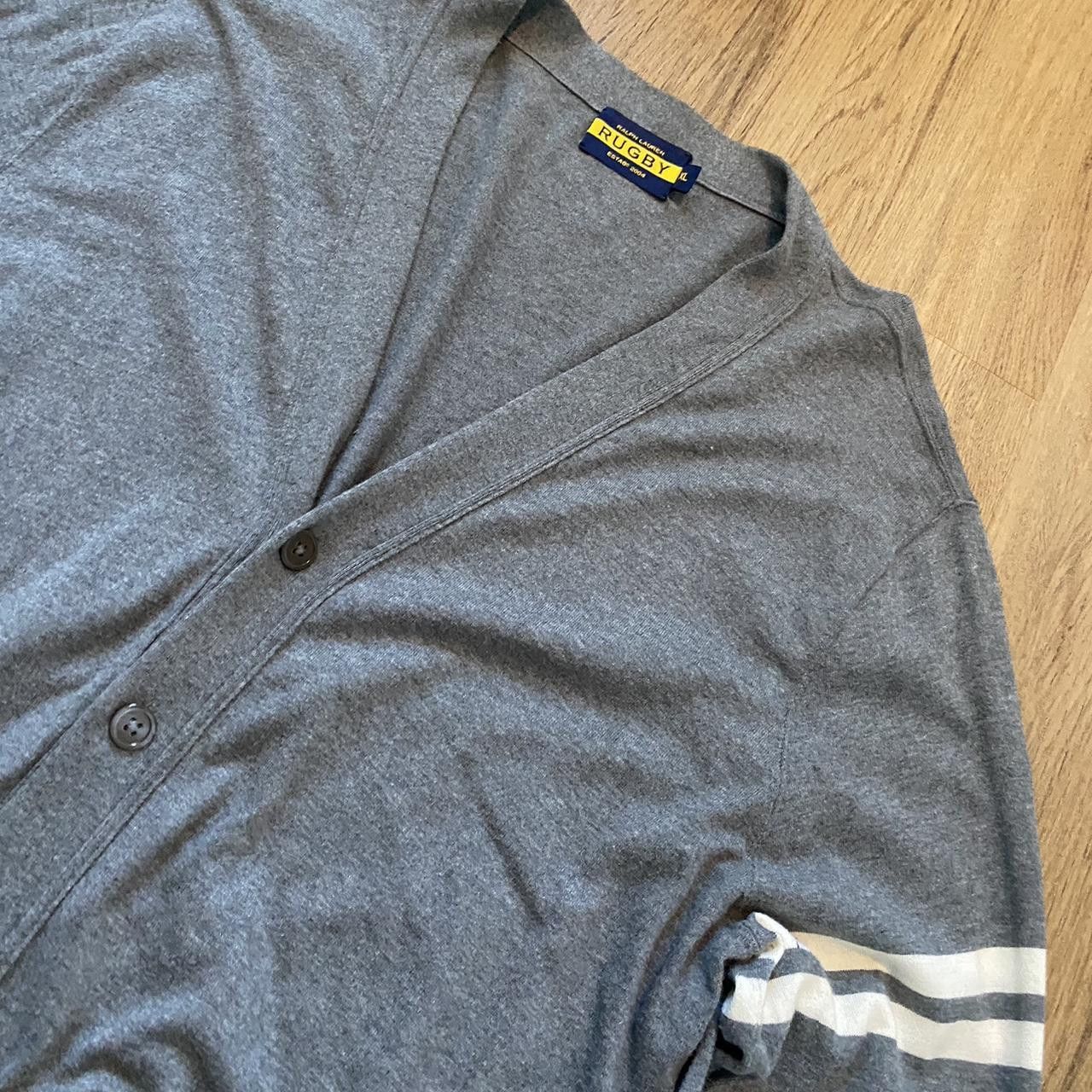 Polo Ralph Lauren 2000s y2k Grey Polo Ralph Lauren Rugby cardigan Size US XL / EU 56 / 4 - 2 Thumbnail