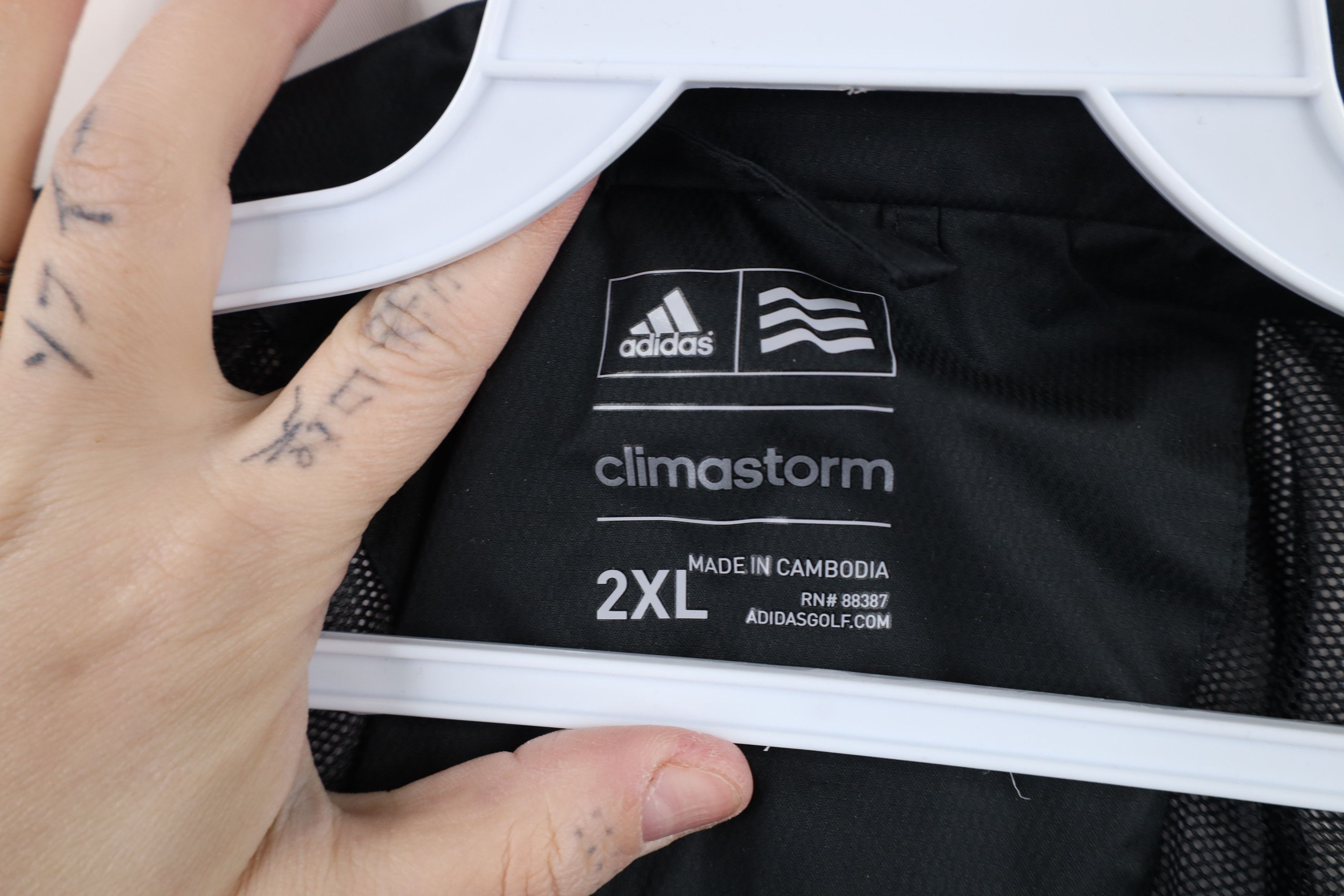 Adidas × Vintage Adidas Climastorm Spell Out Golfing Full Zip Rain Jacket Size US XXL / EU 58 / 5 - 11 Thumbnail