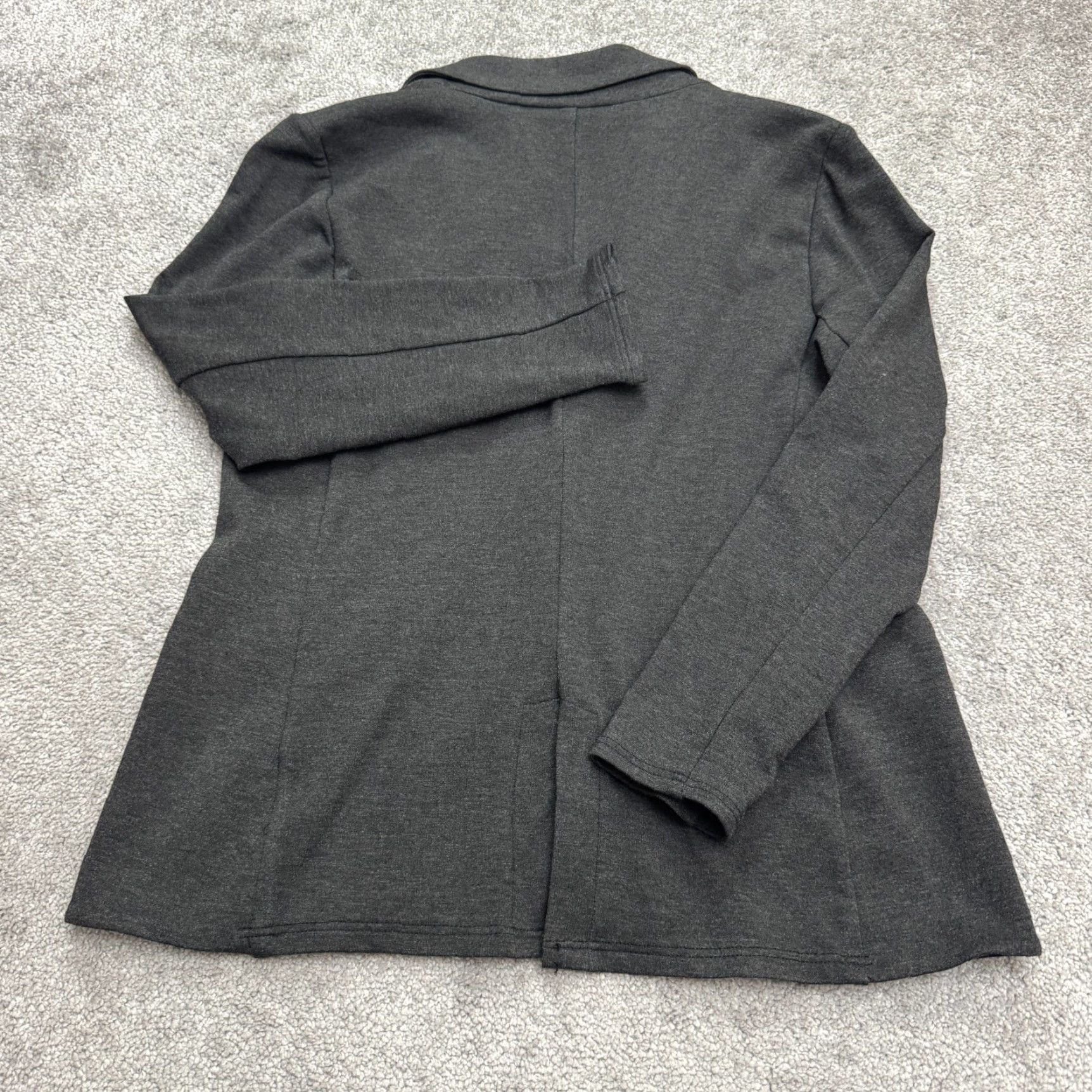 Vintage Tahari Women's Blazer Jacket S Dark Gray Single Button Unlined Classic Work Dressy Office Size S / US 4 / IT 40 - 2 Thumbnail