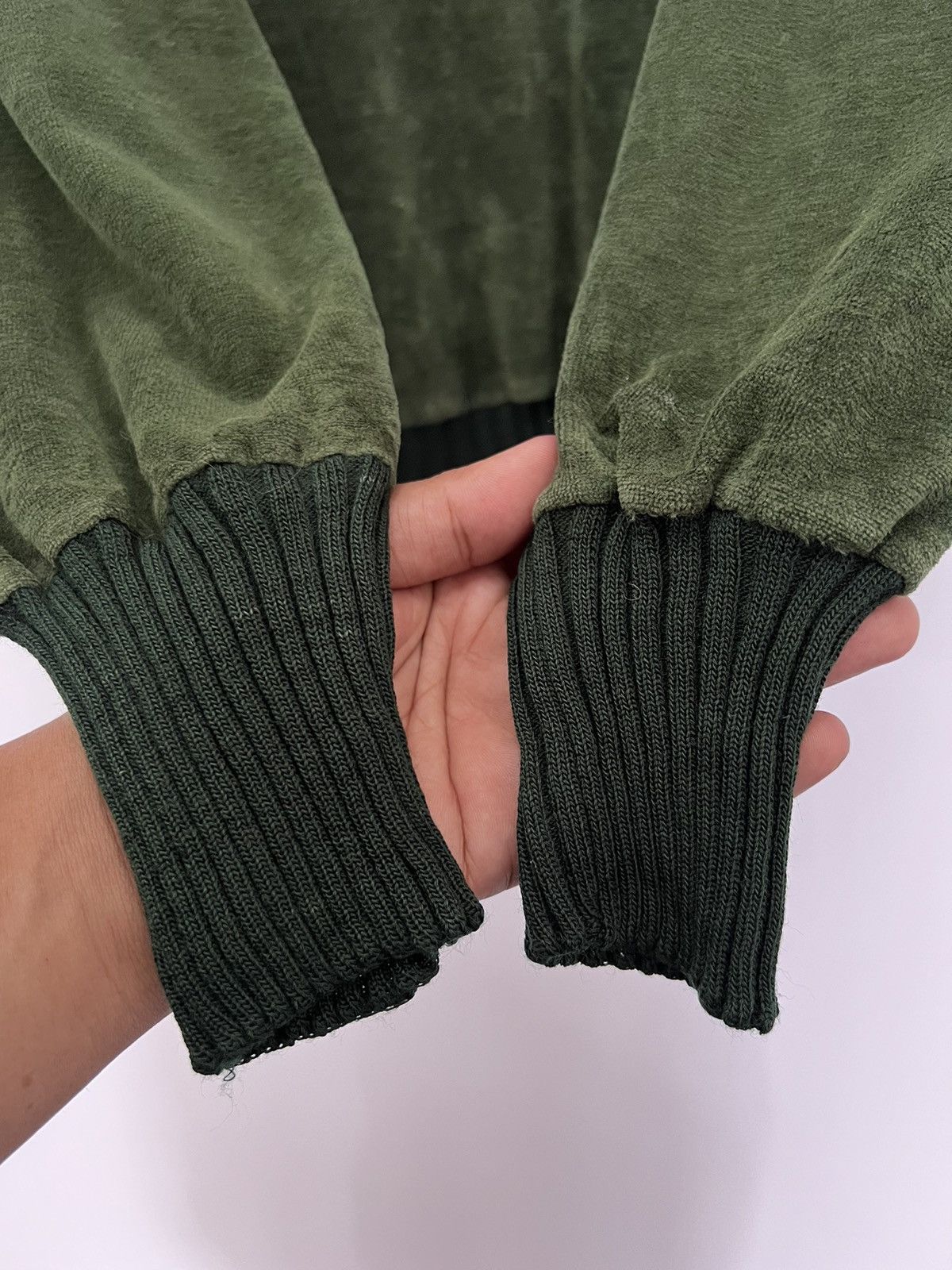 BARNS OUTFITTERS × Sears × Vintage 🔥 Vintage 80's Terry V-Neck Trim Ribbed Long Sleeve Pullover Size US L / EU 52-54 / 3 - 5 Thumbnail