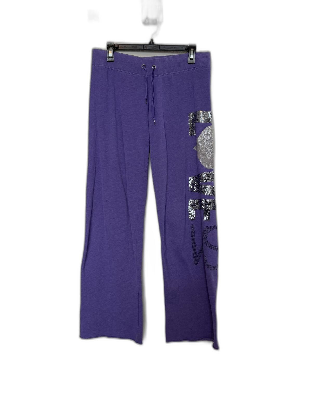 Designer Y2K purple Victoria’s Secret embellished sweatpants. Size 32" / US 10 / IT 46 - 2 Thumbnail