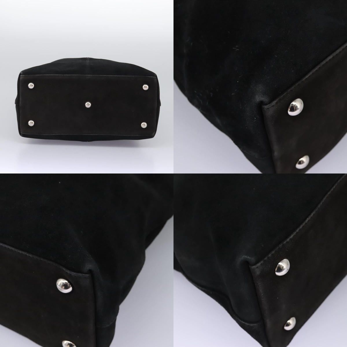 Gucci GUCCI Handbag Suede Black Silver Size ONE SIZE - 10 Thumbnail