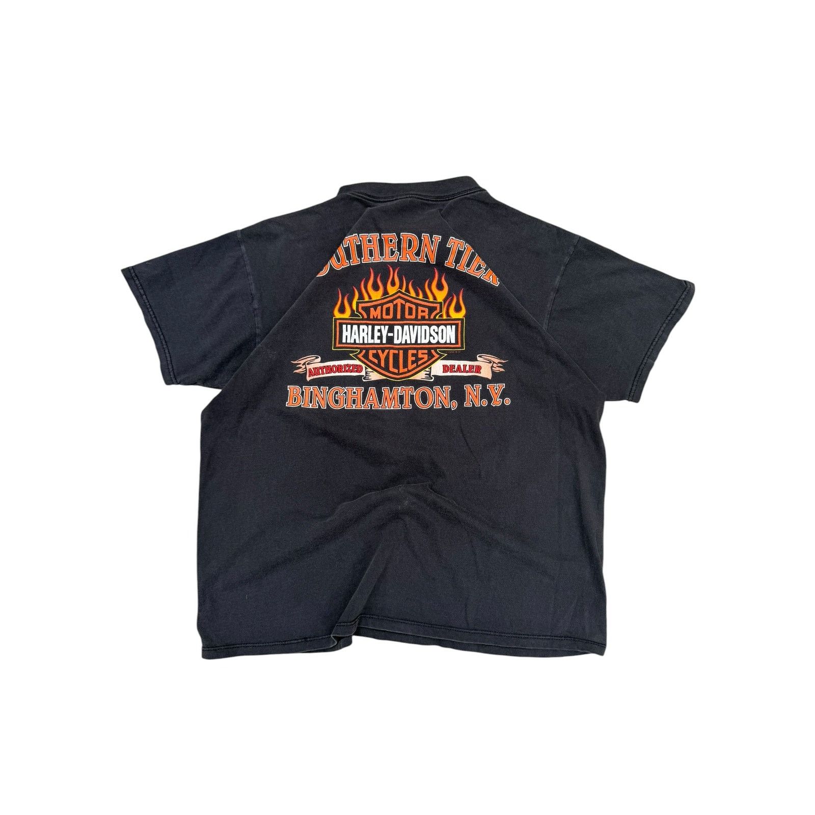 Harley Davidson 1999 Harley Davidson Eagle Flames Tee Size US XL / EU 56 / 4 - 5 Thumbnail