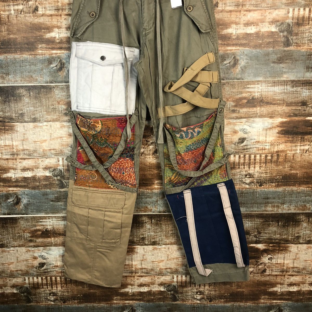 Japanese Brand DL Acoustic reconstruct Cargo Custom utility Pants #C1245 Size US 28 / EU 44 - 3 Thumbnail
