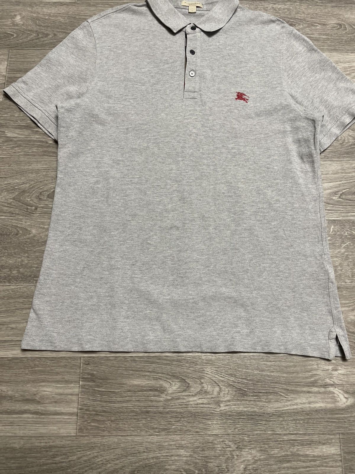 Vintage Burberry Gray Polo Shirt Luxury