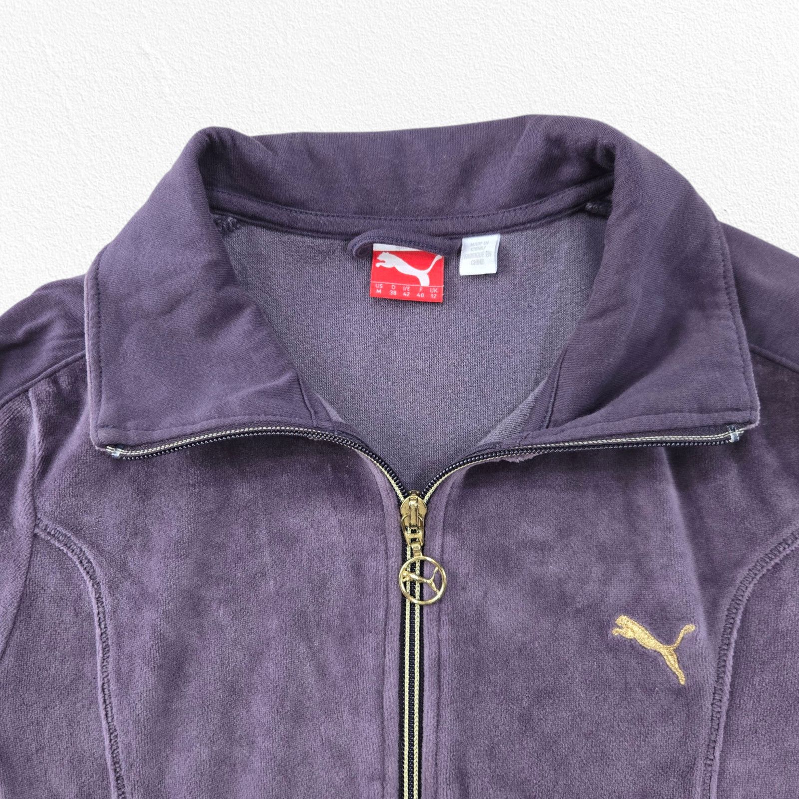 Puma Y2K Puma Purple Velour Track Jacket Size Medium Size M / US 6-8 / IT 42-44 - 12 Thumbnail