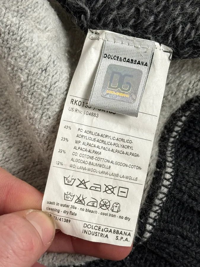 Dolce & Gabbana 2000s Dolce & Gabbana Grey Wool Zip-Up Sweater Size US M / EU 48-50 / 2 - 12 Thumbnail