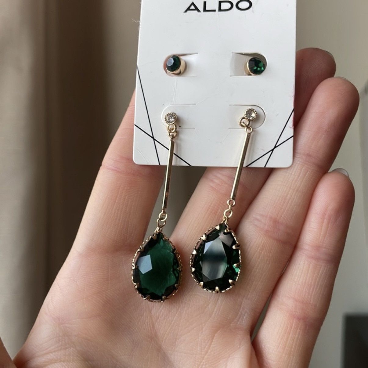 Aldo Emerald Aldo earring set Size ONE SIZE - 7 Thumbnail