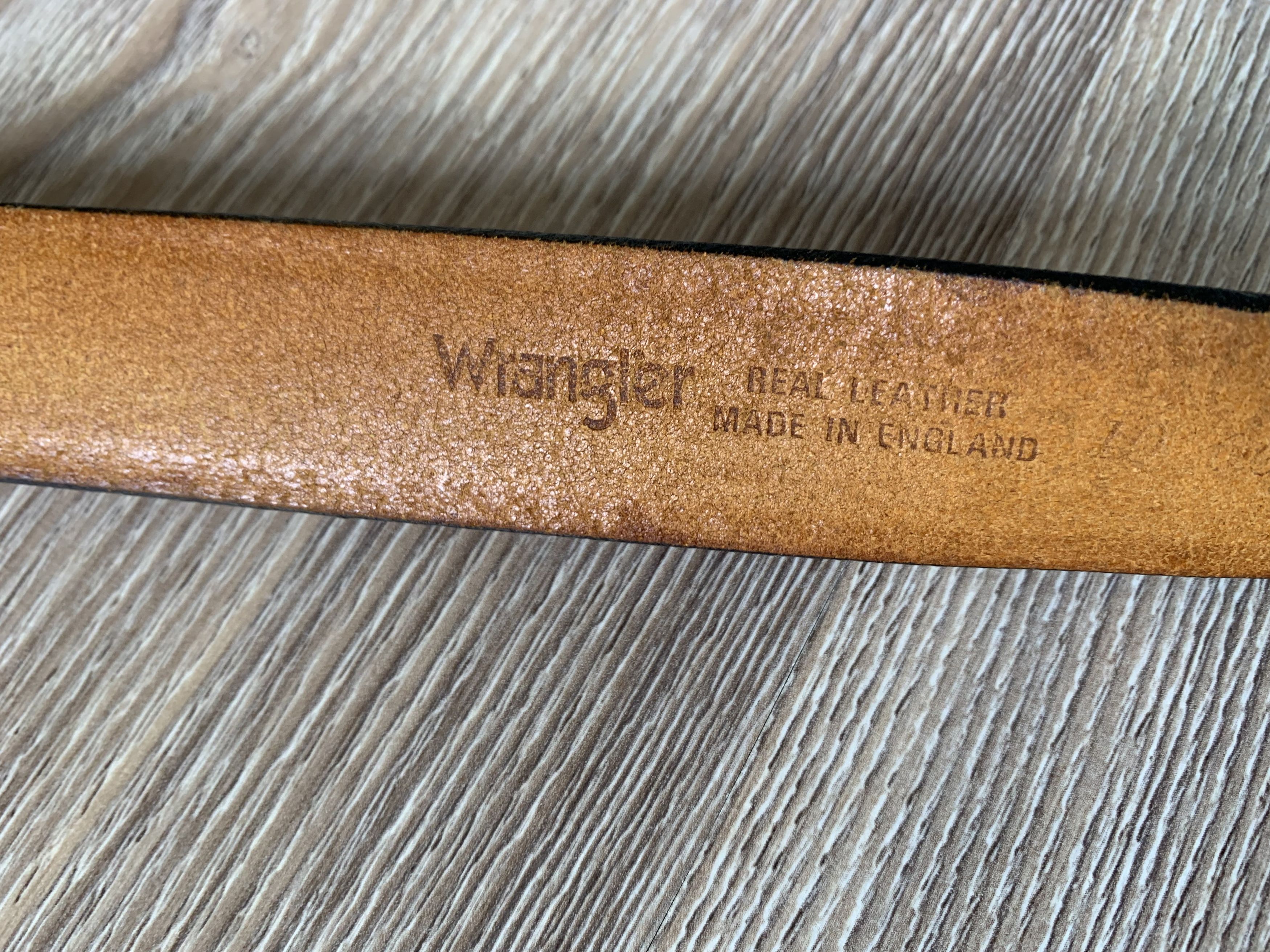 Vintage × Wrangler Wrangler Vintage Brown Leather Belt Size ONE SIZE - 6 Thumbnail