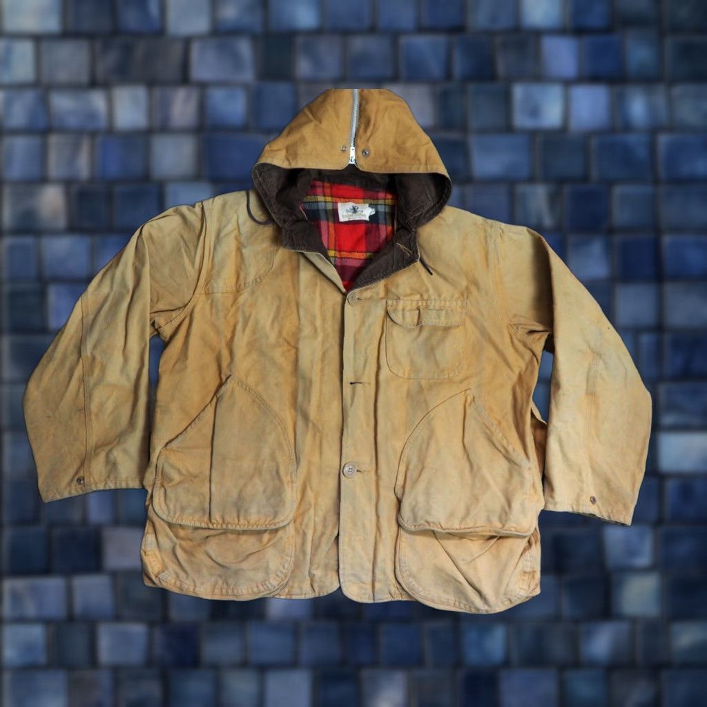 Vintage VTG 60s Black Sheep Tan Canvas Plaid L Field Jacket Outdoor Coat Mens Beige Canvas L Size US L / EU 52-54 / 3 - 1 Thumbnail