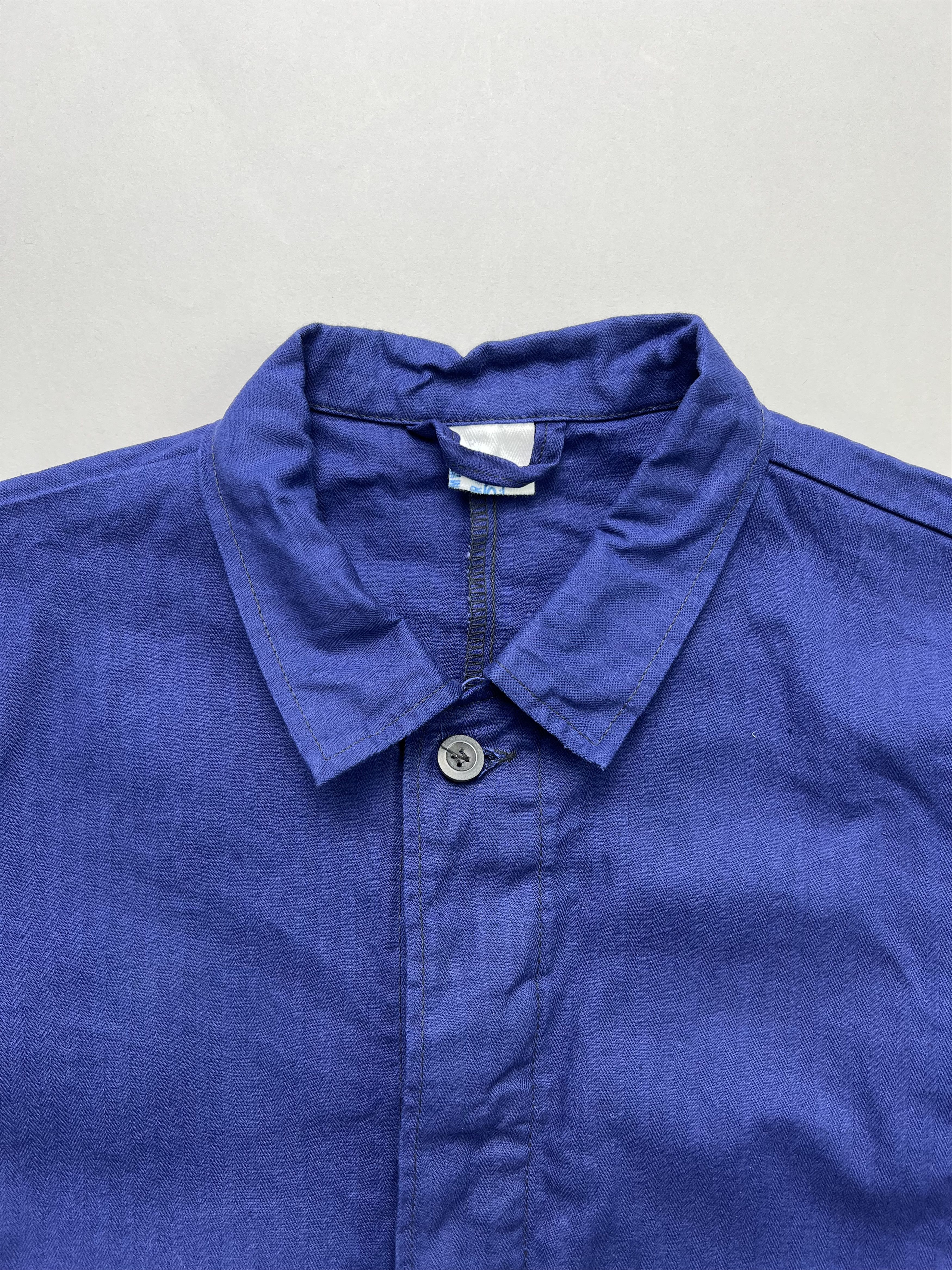 Vintage French Work Chore Jacket Vintage Bleu De Travail Size US M / EU 48-50 / 2 - 2 Thumbnail