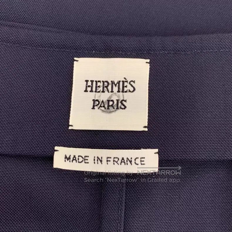 Hermes Hermes Dark Blue Bell Chain Cotton Casual Skirt Size 42" / US 20 - 6 Thumbnail