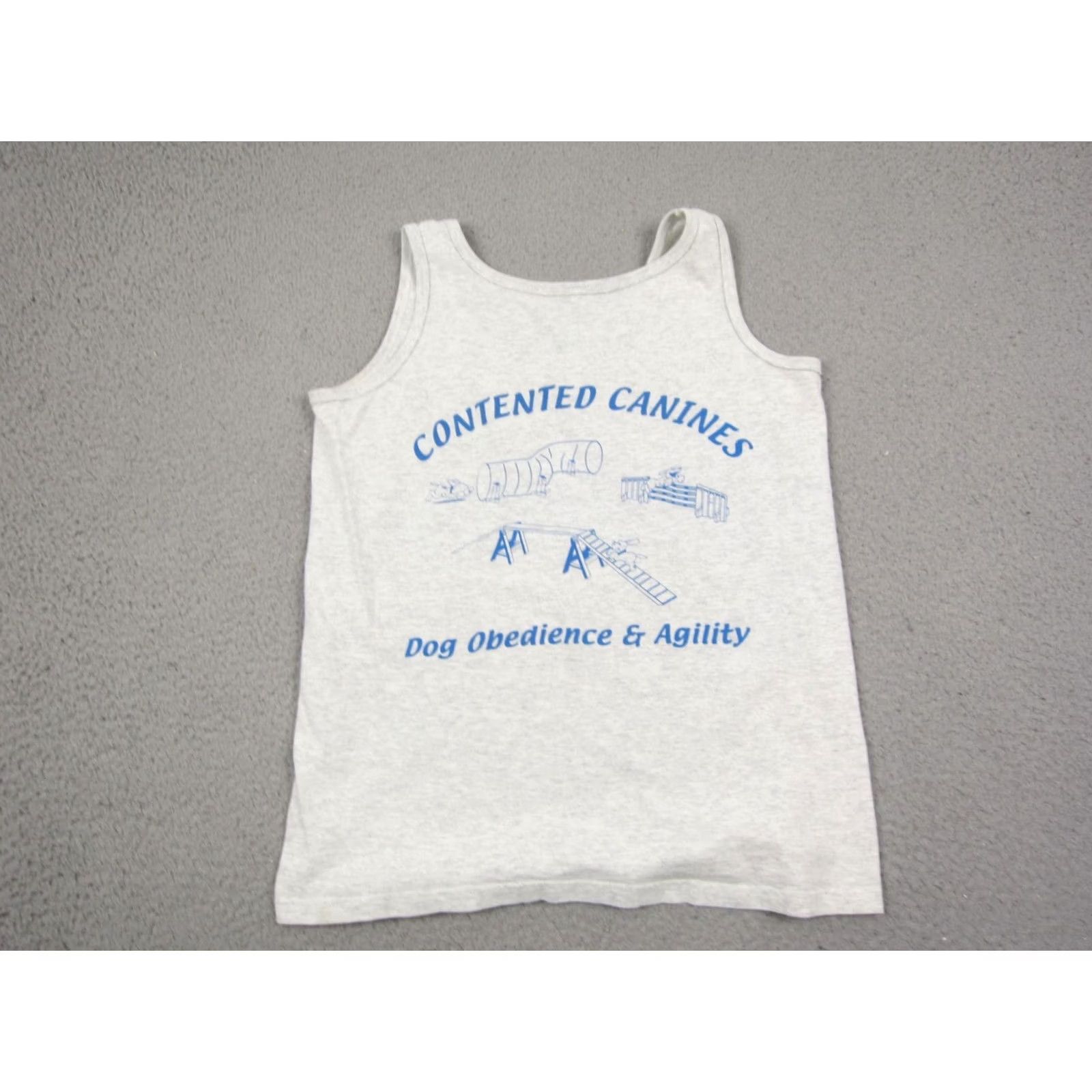 Vintage VINTAGE Tank Top Womens S Gray 90s Retro Dog Contented Canines Basic Sleeveless Scoop Neck Pullover Casual Workwear Mens Womens Girls Boys? Size S / US 4 / IT 40 - 5 Thumbnail