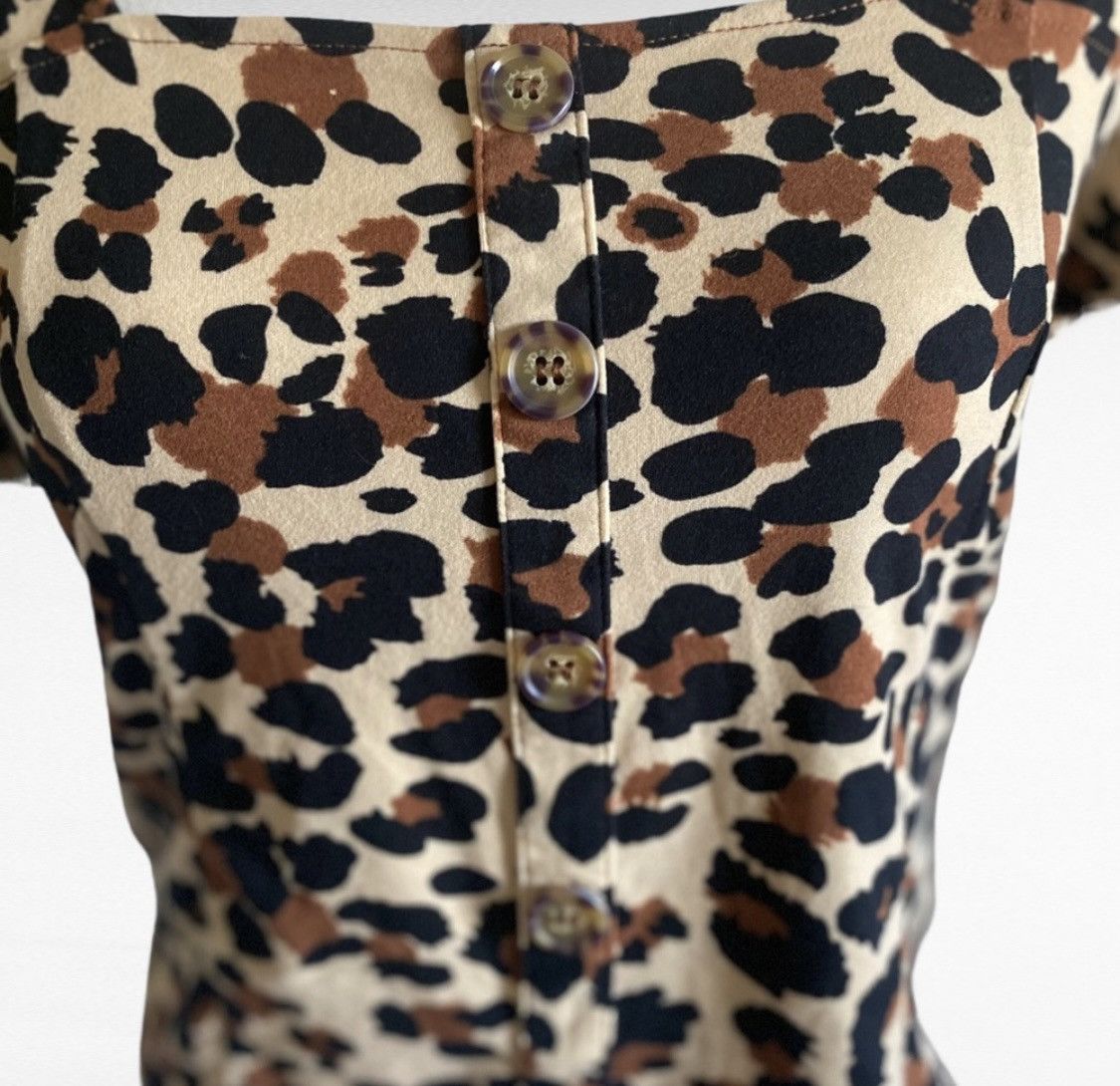 Other LEOPARD ANIMAL PRINT BUTTON FRONT CROP TOP SZ L Size L / US 10 / IT 46 - 2 Thumbnail